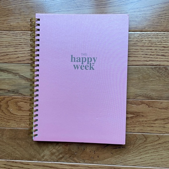 NEW Happy Week Pink Planner, Undated, Back to School, 6.5” x 8.5” - Picture 2 of 9